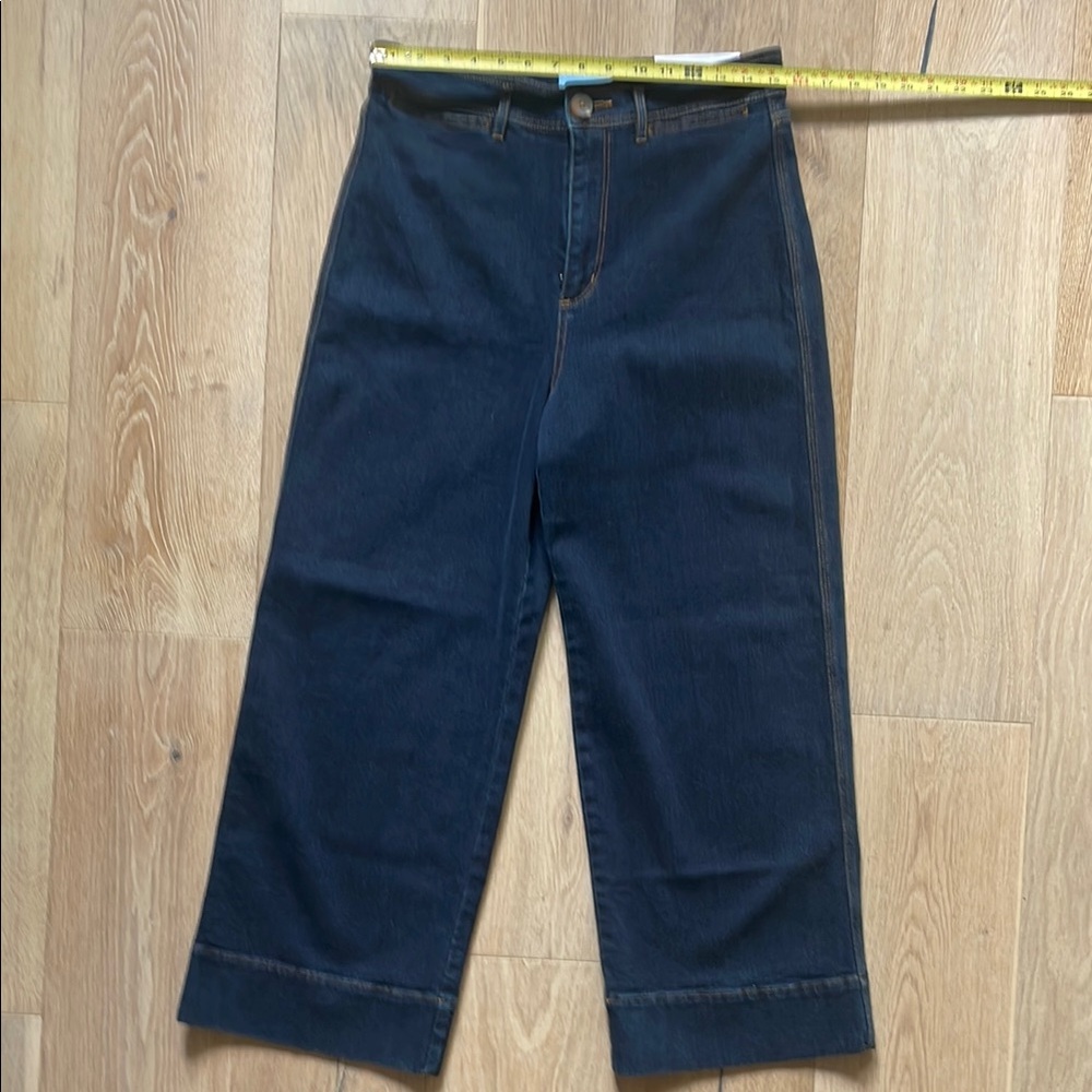 Loft High-Waisted wide leg Dark Blue Jeans